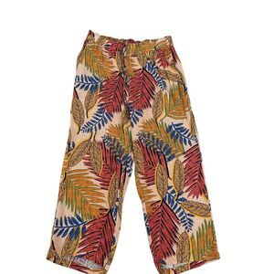 Jane and Delancey resort beach wear cropped pants tropical print size 1X